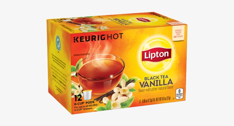 Black Tea Vanilla K-cup Pack - Lipton Black Tea Vanilla Keurig K Cup, transparent png download