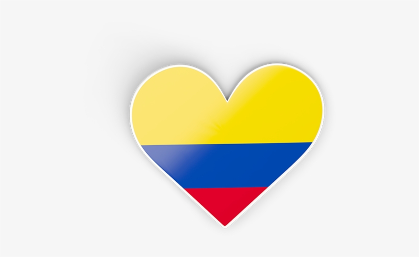 Illustration Of Flag Of Colombia - Colombia Heart Flag Png, transparent png download