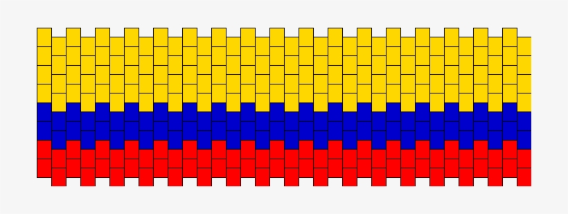 Colombia Flag Kandi Pattern - Perler Bead Usmc, transparent png download
