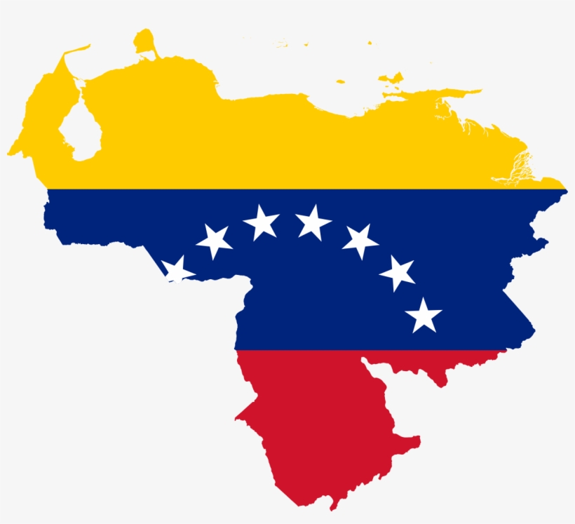Venezuela Flag Map, transparent png download