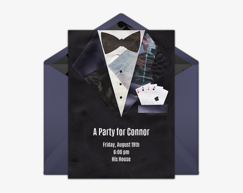 This Free "casino Night" Party Invitation Design Is - Triangle, transparent png download