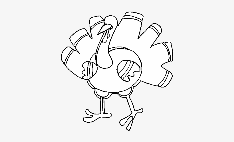 Thanksgiving Turkey Coloring Page - Illustration, transparent png download