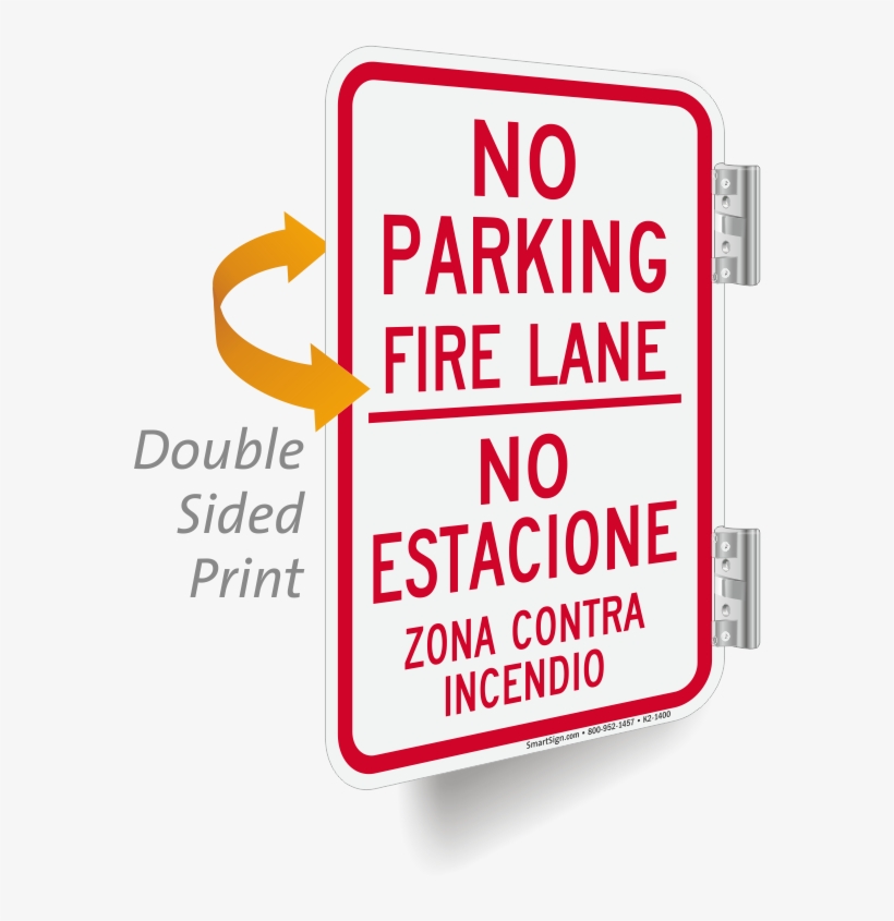 Zoom, Price, Buy - No Parking Fire Lane Sign, 18" X 12", transparent png download