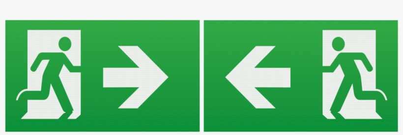 Running Man Legend With Left/right Facing Arrow For - Knightsbridge Emergency Exit Legend, Emexitl2, transparent png download
