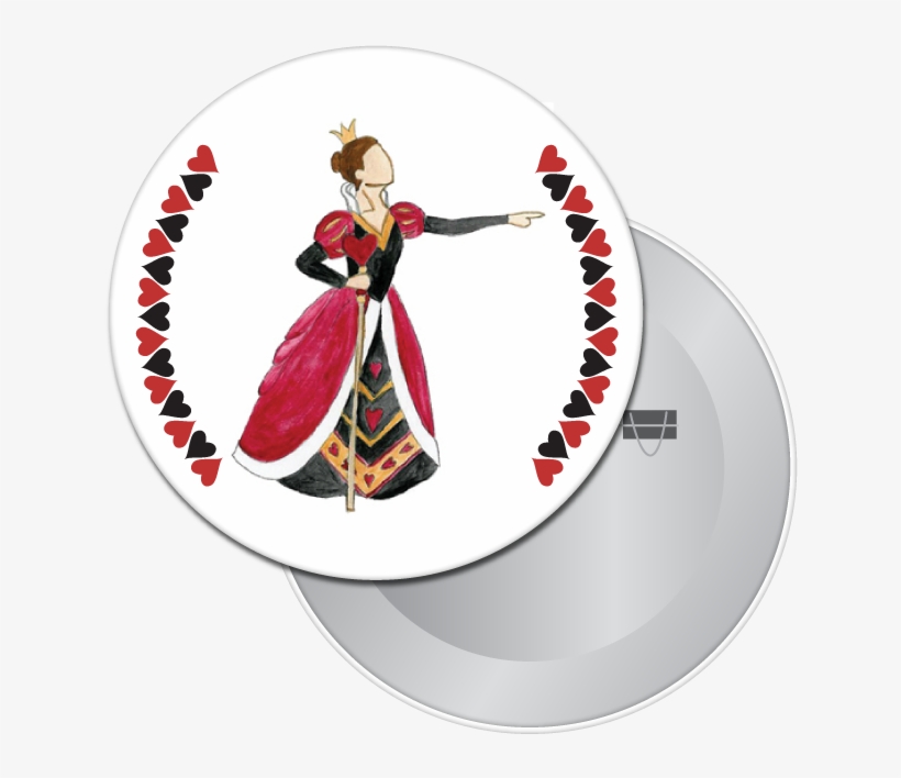 Queen Of Hearts Button / Magnet - Playing Card, transparent png download