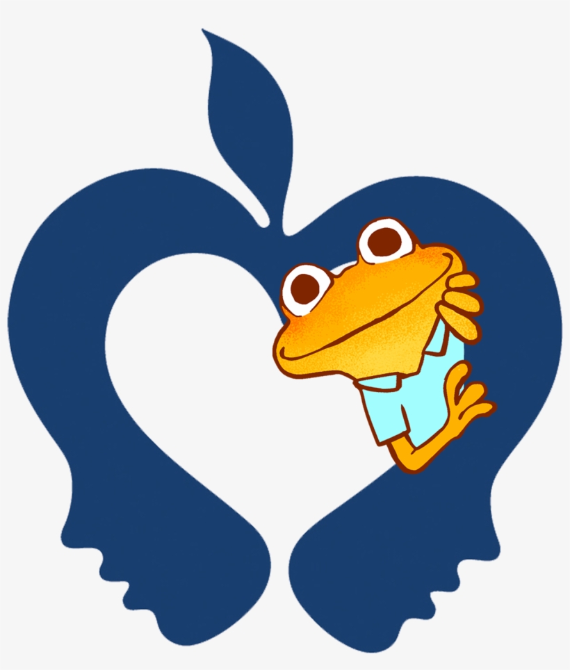 District 54 Apple Logo With Frog Peeking Through - District 54, transparent png download