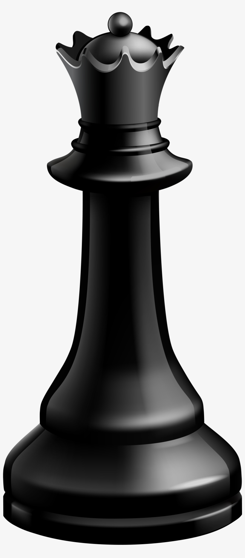 Queen Black Chess Piece Png Clip Art - Queen Chess Piece Transparent, transparent png download