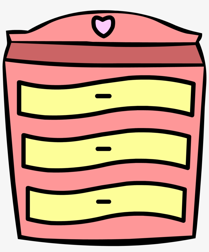 Pink Dresser - Png - Club Penguin Pink Furniture, transparent png download