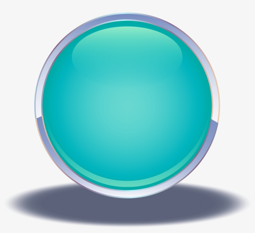 This Free Icons Png Design Of Glossy Blue Button, transparent png download