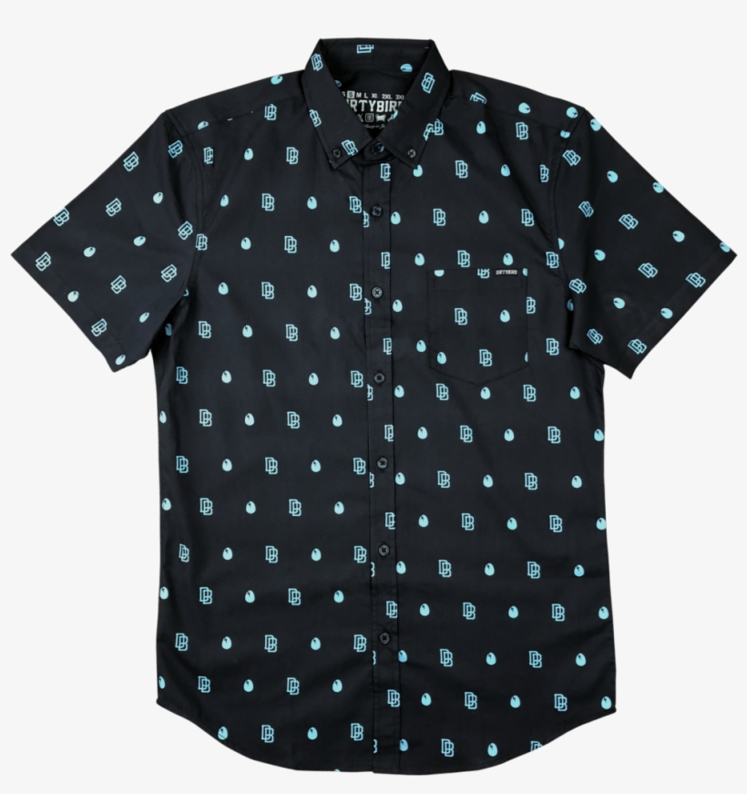 All Over Blue Button Down - Polka Dot, transparent png download