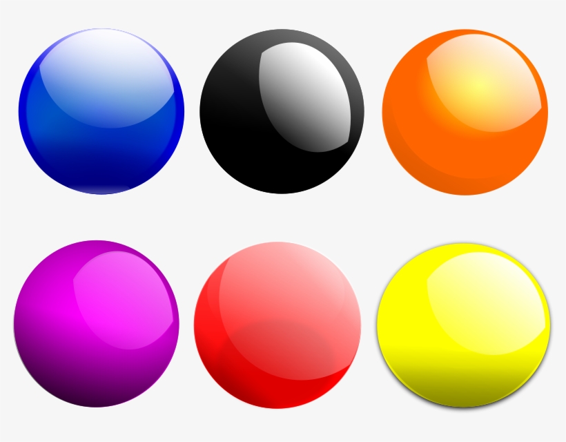 Free Glossy Balls - Balls Clipart, transparent png download