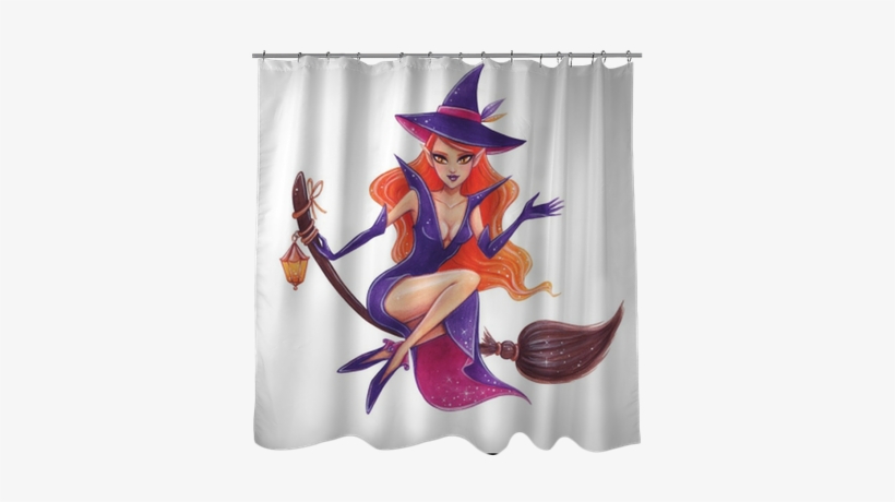 Halloween Hand-drawn Illustration - Wiedzma Na Miotle, transparent png download