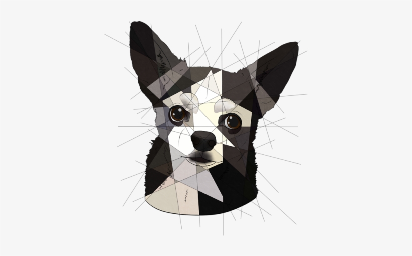 Chihuahua Geometric Shapes Canine Dog Dogs Dogblr Art - Dog, transparent png download