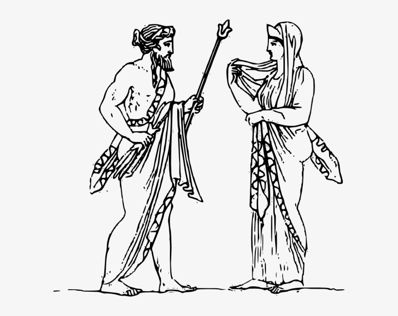 Free Vector Zeus And Hera Clip Art - Hera And Zeus Fight, transparent png download