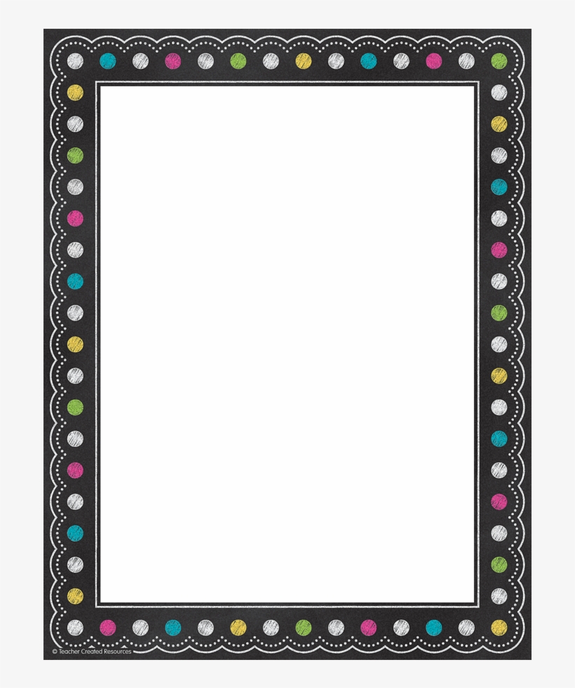 Tcr5837 Chalkboard Brights Computer Paper Image - Chalkboard Brights Border, transparent png download