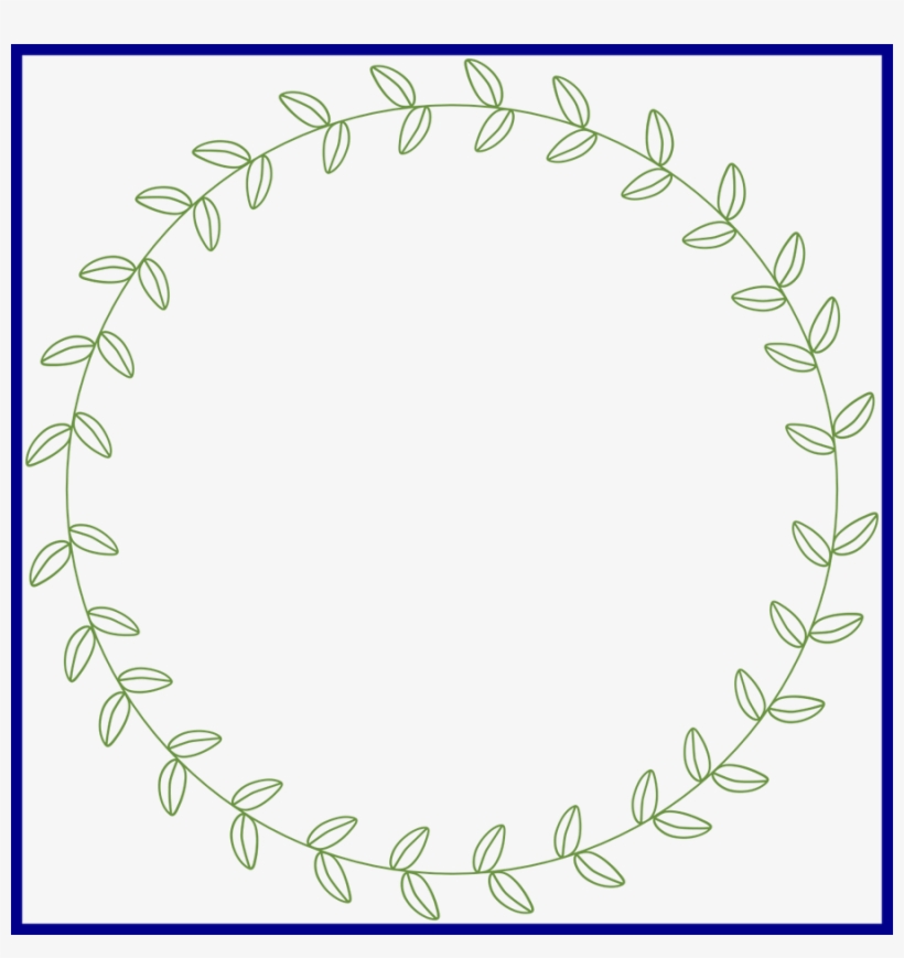 Shocking Circle Leaf Border Chalkboard Inspiration - Drawing, transparent png download