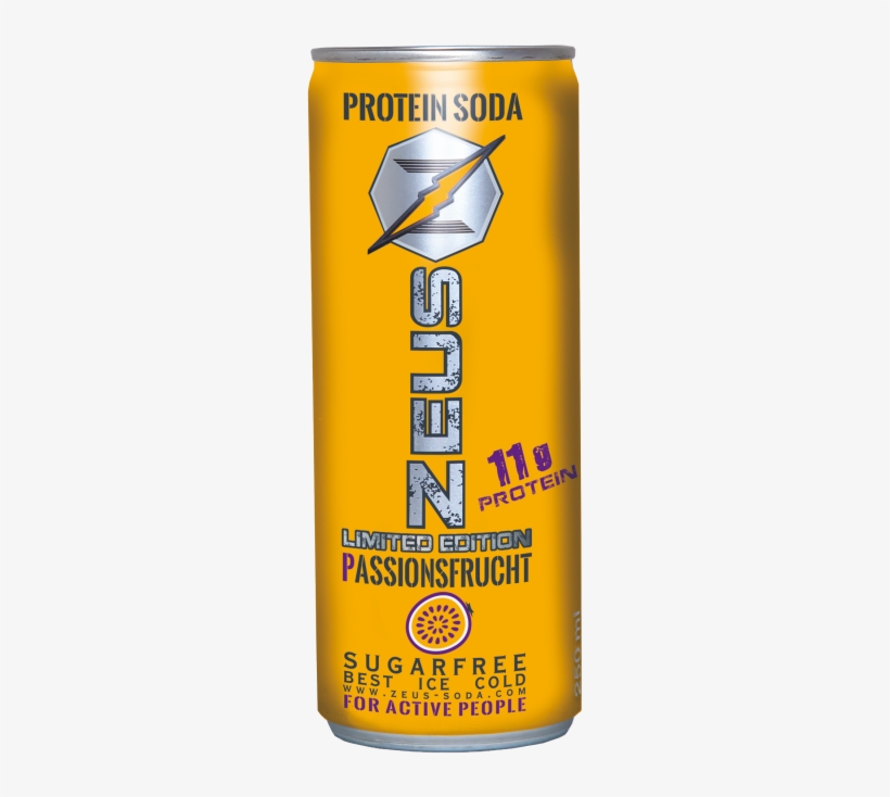 Passion Fruit Specialities - Zeus Protein Soda, transparent png download