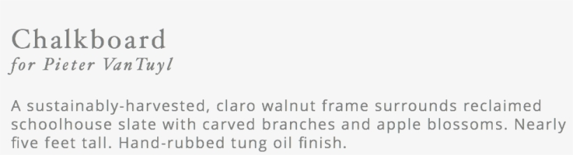 Chalkboard For Pieter Vantuyl A Sustainably-harvested, - Recette De L Amour, transparent png download