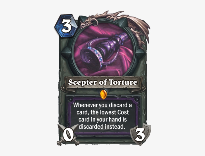 Scepter Of Torture, A Legendary Warlock Weapon - Kobolds And Catacombs Cards, transparent png download