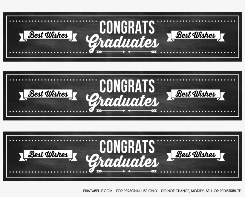 Free Graduation Chalkboard Party Printables From Printabelle - Etiquetas Vintage Graduacion Png, transparent png download