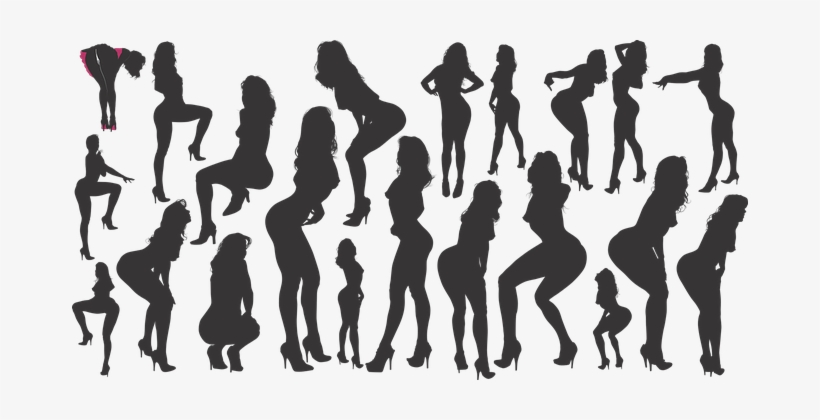Adult Content Safesearch Vector Silhouettes Sexy Silhouettes - Vector Silhouettes, transparent png download