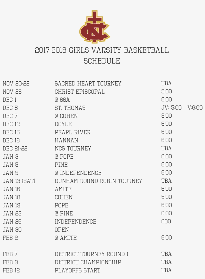 Ncs Lady Wolverines Basketball Schedule 2016/2017 - Northlake Christian School, transparent png download