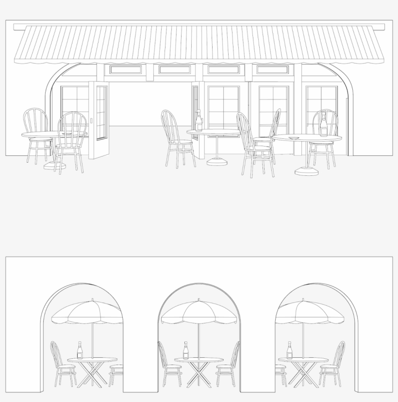 Paris Champagne Bar - Sketch, transparent png download