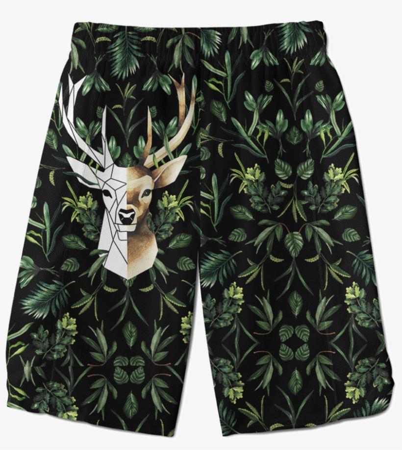 Geometric Deer Shorts - Board Short, transparent png download