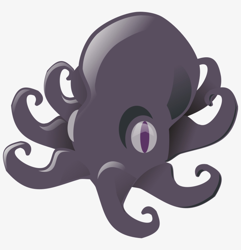 Free Giant Monster Clip Art Ink Pinterest - Octopus Purple Clipart, transparent png download