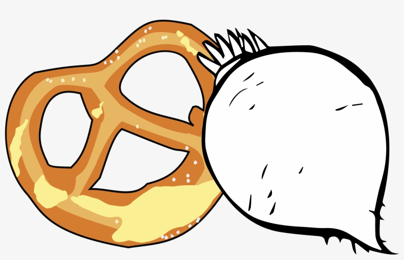 This Free Icons Png Design Of Bavarian Pretzel & Radish, transparent png download