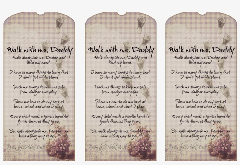 Girl Walk With Me Daddy-glenda's World - Calligraphy, transparent png download