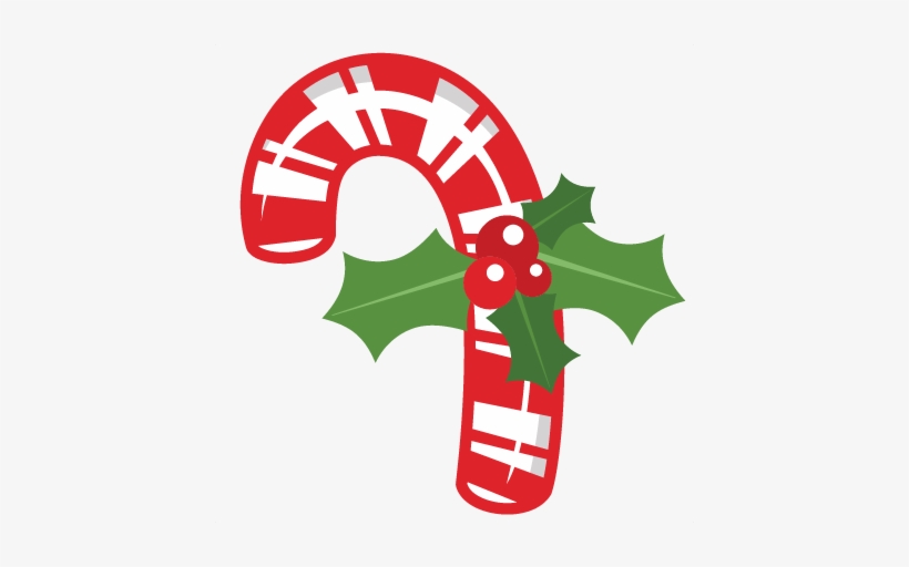 Candy Cane Svg Scrapbook Cut File Cute Clipart Files - Cute Candy Cane Clipart, transparent png download