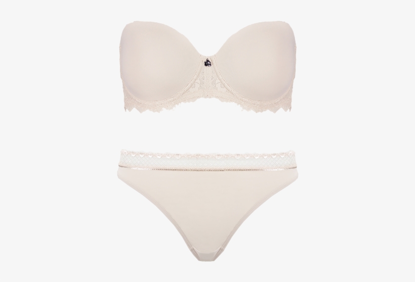 Strapless Thong Set Cafe Latte Setv06 2084cafelattethong - Thong, transparent png download