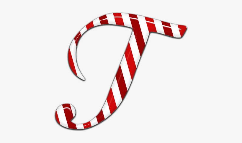 Candycane Letter T Text Candy 1488238 - Illustration, transparent png download