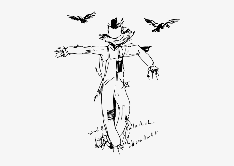Scarecrow Drawing At Getdrawings - Scarecrow Drawing, transparent png download