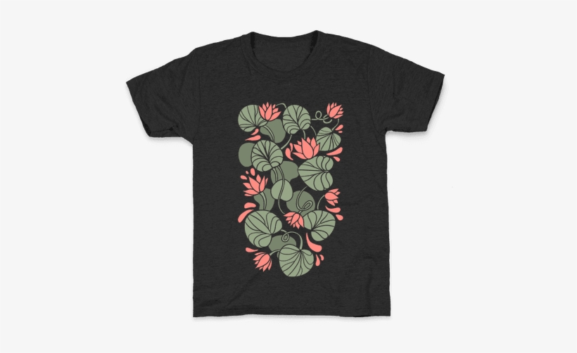 Art Nouveau Water Lilies Kids T-shirt - Jokes For Kids About Rainbows, transparent png download