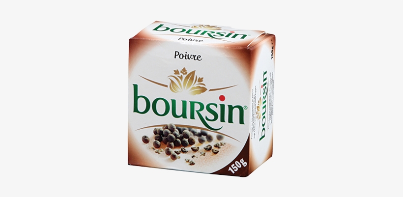 Boursin Cracked Black Pepper - Boursin Garlic & Herbs 80g, transparent png download