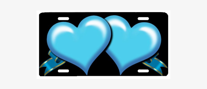 Blue Hearts With Ribbons - Ribbon, transparent png download