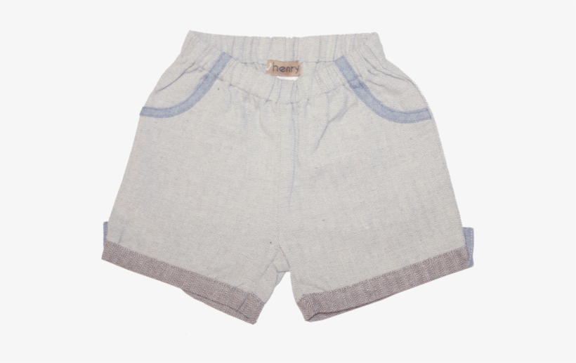 Love Henry Alfie Shorts Grey Herringbone - Infant, transparent png download