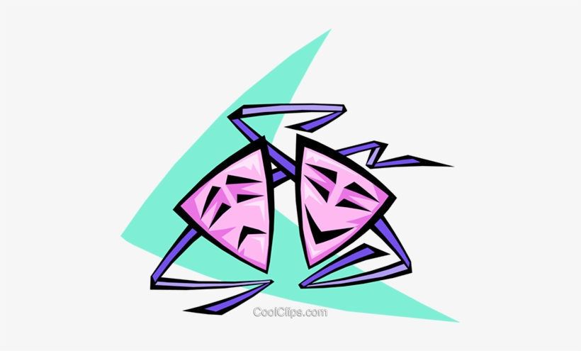 Arts, Theatre Masks Royalty Free Vector Clip Art Illustration - Teatro Arte Png, transparent png download