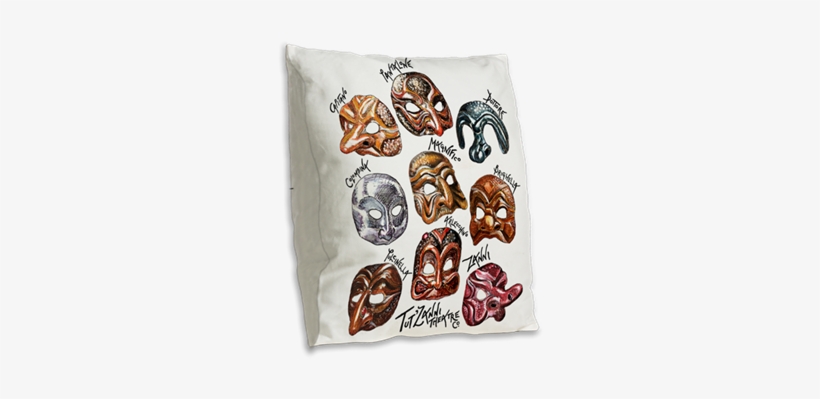 The Masks Of Commedia Throw Pillow - Masks Of Commedia Dell’arte Greeting Card, transparent png download