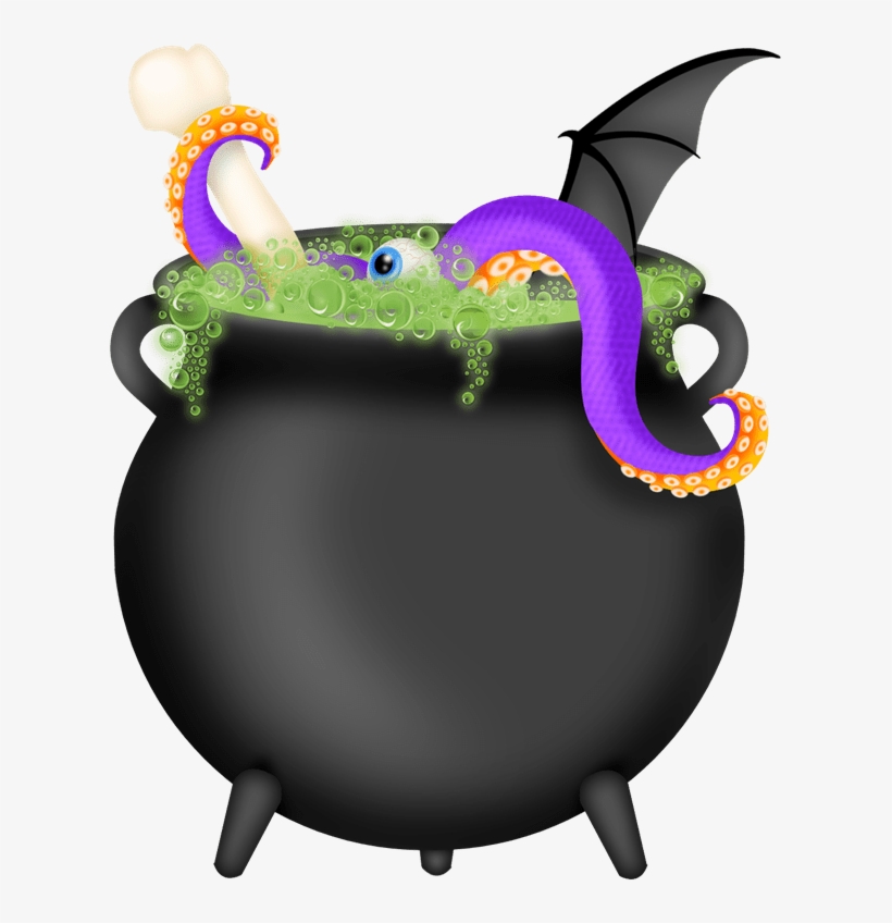 Squirmy Halloween Ideas - Halloween Cauldron Clip Art, transparent png download