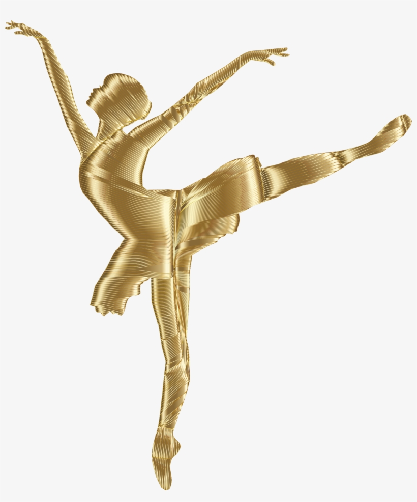 This Free Icons Png Design Of Golden Graceful Ballerina, transparent png download