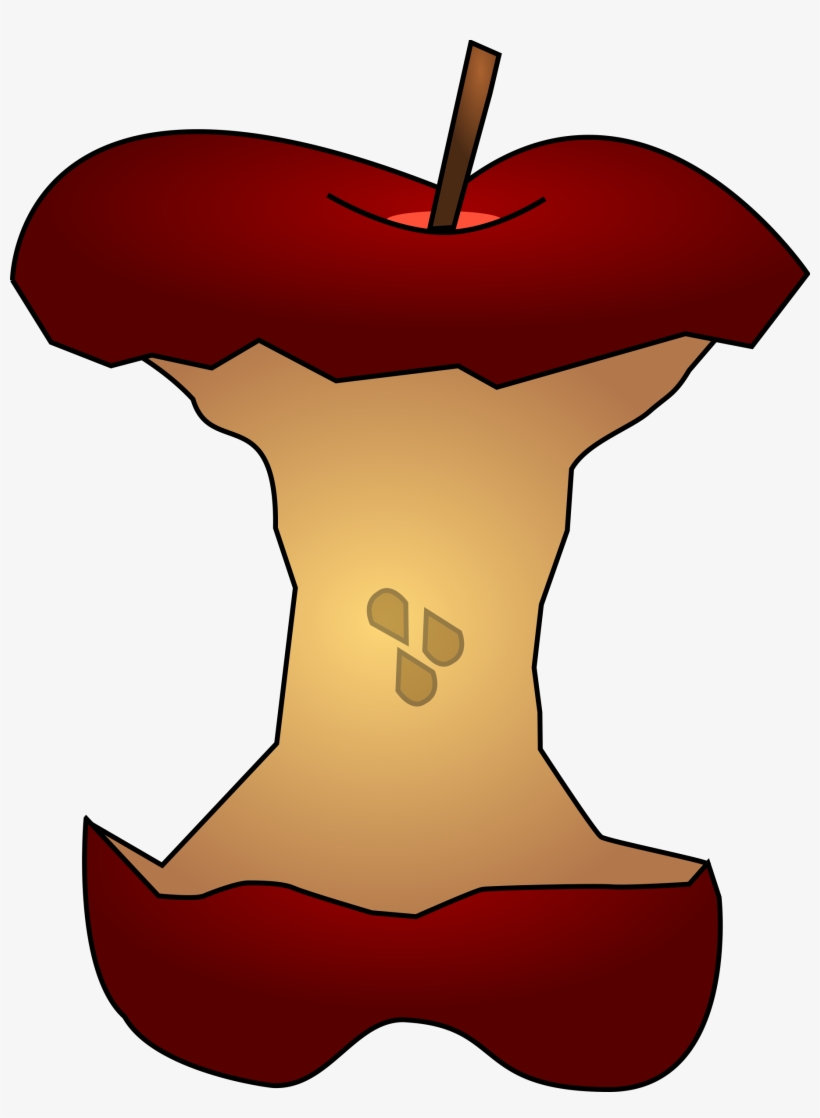 This Free Icons Png Design Of Apple Core W/ Seeds, transparent png download