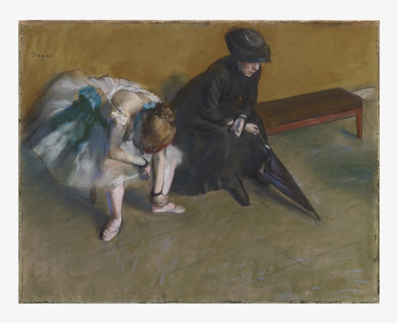 Similar To Two Dancers Sitting On A Bench, This Pastel - Edgar Degas Paper, transparent png download