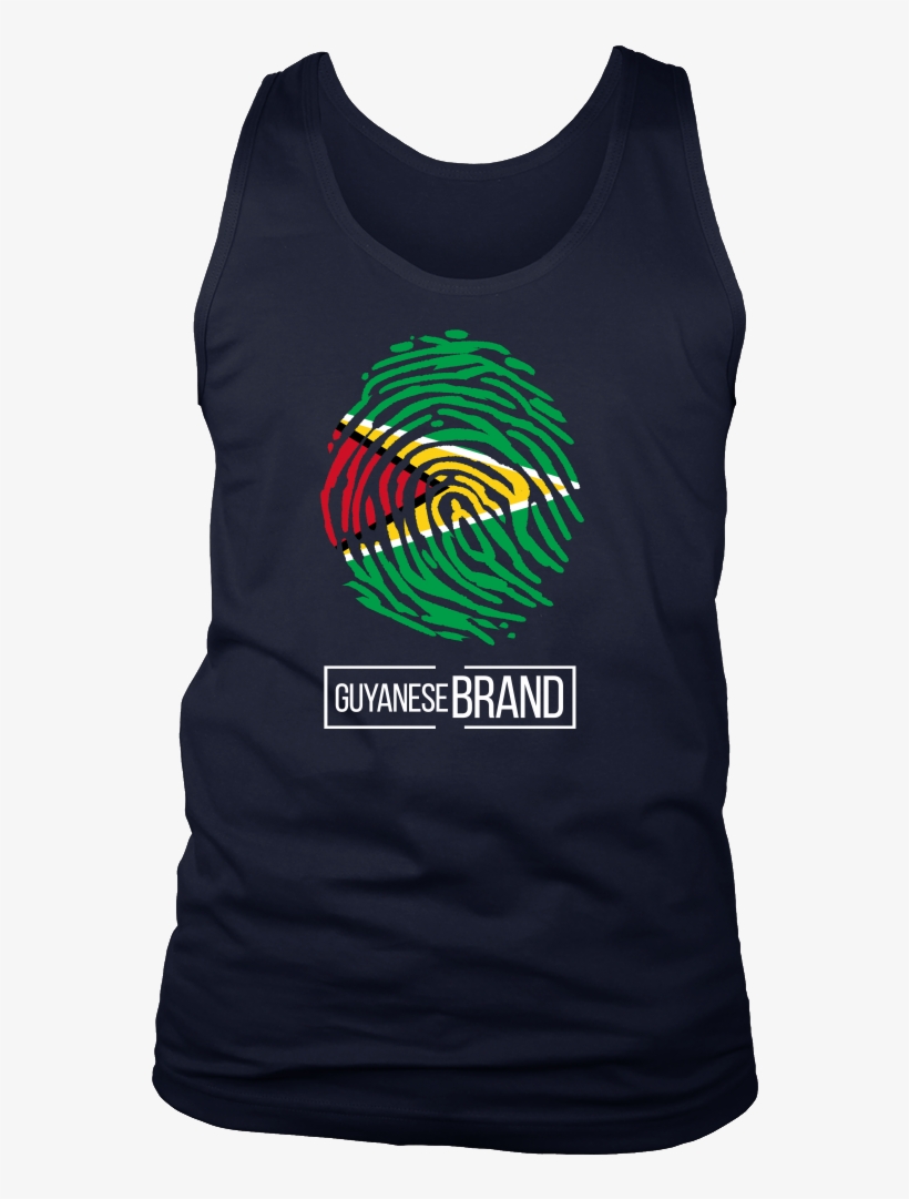Guyana Guyanese Pride Flag Fingerprint Country Men's - Shirt, transparent png download
