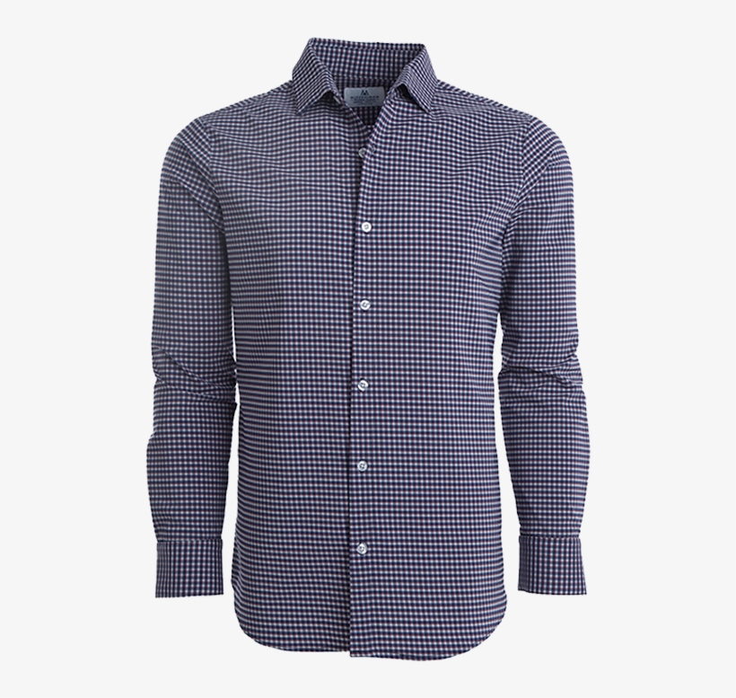 Mizzen Main Washington Red Stripe On Blue Check Button - Active Shirt, transparent png download