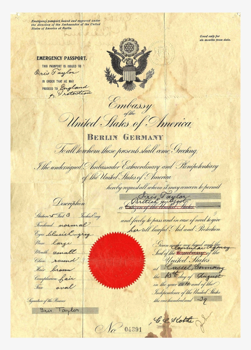 Indian Passport Png Download - 1914 Passport, transparent png download