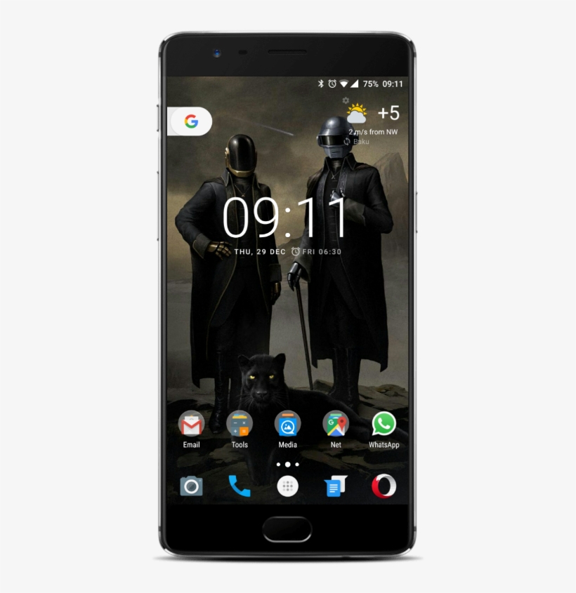 Oneplus 3 Daft Punk Home Screen - Smartphone, transparent png download