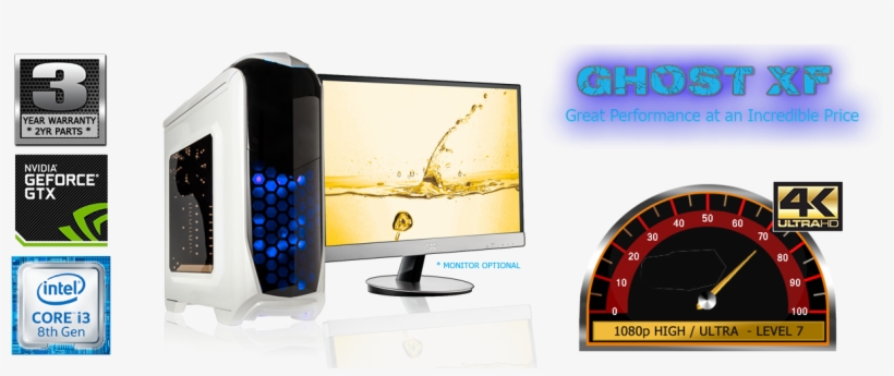 Introducing The Ghost Xf, Part Of Our Elite Gaming - Kolink Aviator Midi Tower Gaming Case - White Computing, transparent png download